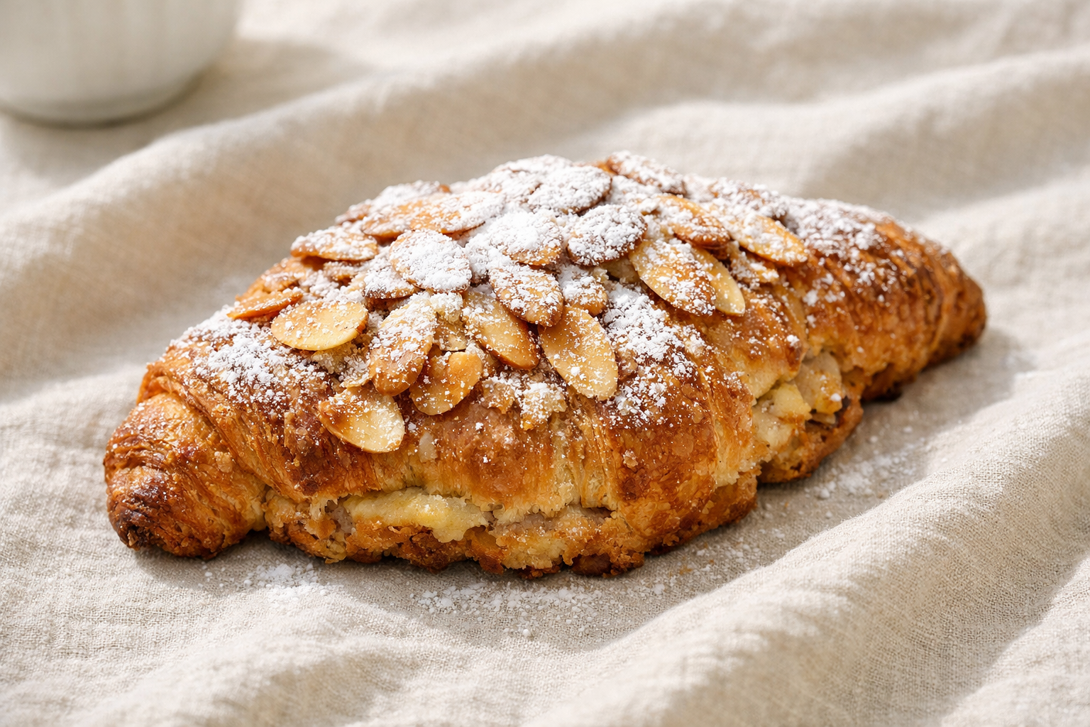 Twice-baked almond croissant
