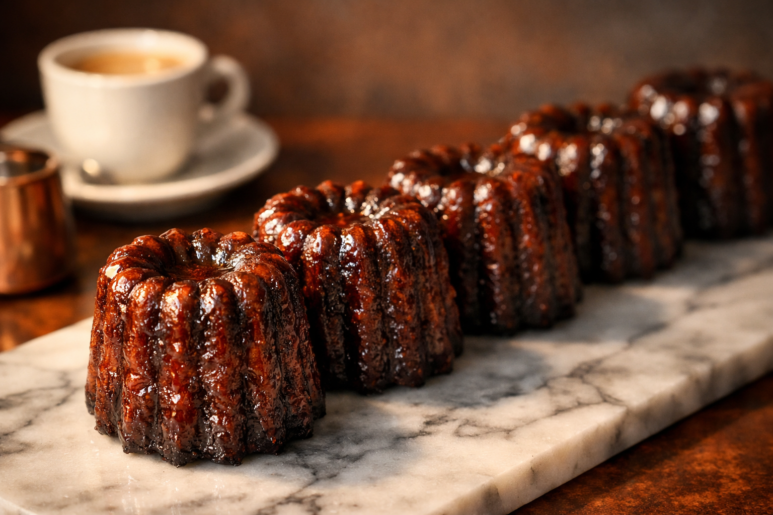 Caramelized canelés